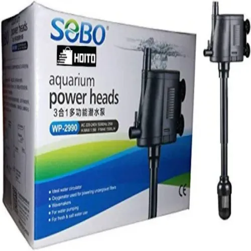 HOITO SOBO Aquarium Power Head WP-2990 | 25W | 1500 L/H Flow | 1.5 Meter Lift | Internal Submersible Pump for Fresh & Saltwater Tanks
