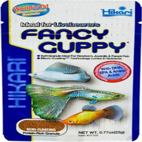 Hikari Fancy Guppy Food – Micro Pellets for Guppies & Livebearers – 22g