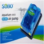 SOBO SB-348A Two Way Aquarium Air Pump | Silent Operation | Energy Saving | Dual Outlet