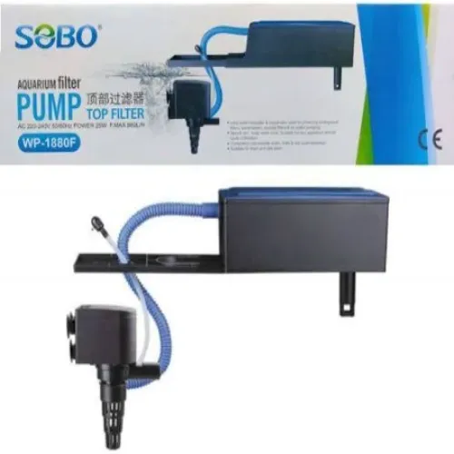 SOBO WP‑1880F Aquarium Top Filter | 25W | 880 L/H Flow – Mechanical, Chemical & Biological Filtration